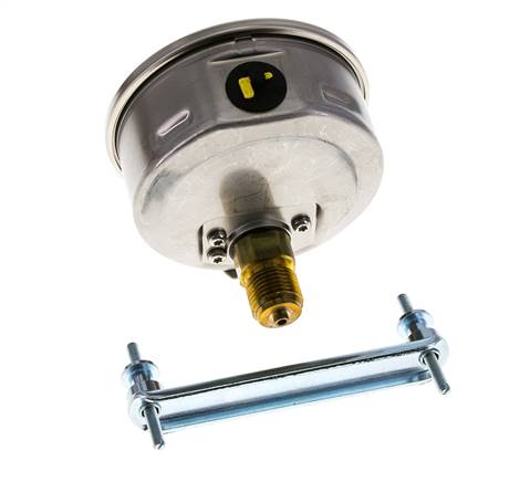 G1/2 Rear Connection Glycerine Pressure Gauge 0 to 1 bar 100mm WIKA