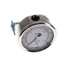G1/2 Rear Connection Glycerine Pressure Gauge 0 to 1 bar 100mm WIKA