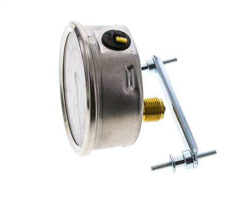 G1/2 Rear Connection Glycerine Pressure Gauge -1 to 0 bar 100mm WIKA