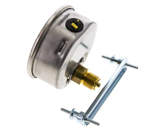 G1/2 Rear Connection Glycerine Pressure Gauge -1 to 0 bar 100mm WIKA