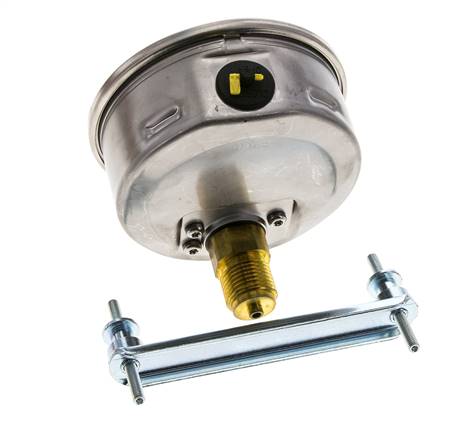G1/2 Rear Connection Glycerine Pressure Gauge -1 to 0 bar 100mm WIKA