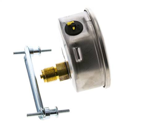 G1/2 Rear Connection Glycerine Pressure Gauge -1 to 0 bar 100mm WIKA