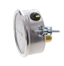 G1/2 Rear Connection Glycerine Pressure Gauge -1 to 15 bar 100mm WIKA