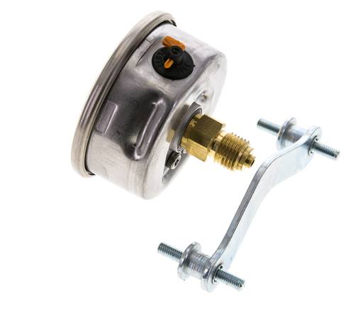 G1/4 Rear Connection Glycerine Pressure Gauge -1 to 15 bar 63mm WIKA