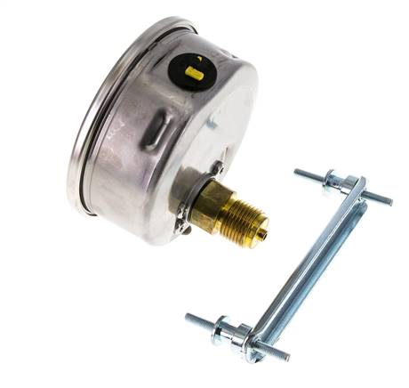 G1/2 Rear Connection Glycerine Pressure Gauge -1 to 3 bar 100mm WIKA