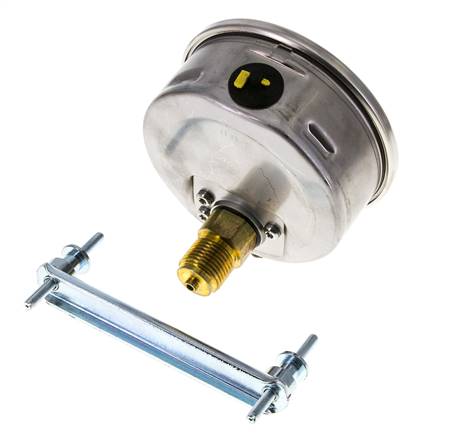 G1/2 Rear Connection Glycerine Pressure Gauge -1 to 3 bar 100mm WIKA