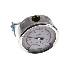 G1/2 Rear Connection Glycerine Pressure Gauge -1 to 3 bar 100mm WIKA