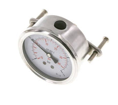 G1/4 Rear Connection Glycerine Pressure Gauge -1 to 3 bar 63mm