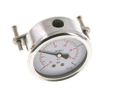 G1/4 Rear Connection Glycerine Pressure Gauge -1 to 3 bar 63mm