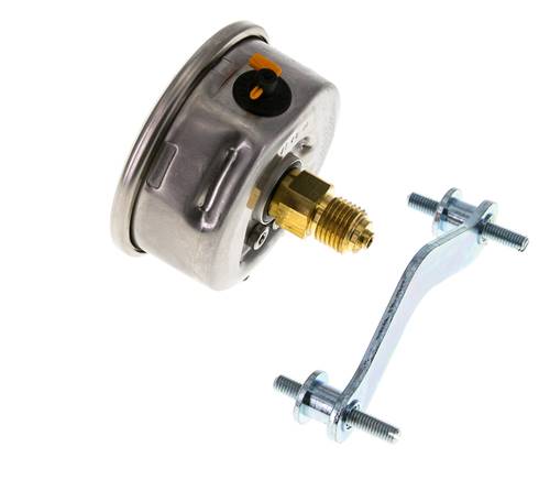 G1/4 Rear Connection Glycerine Pressure Gauge -1 to 3 bar 63mm WIKA