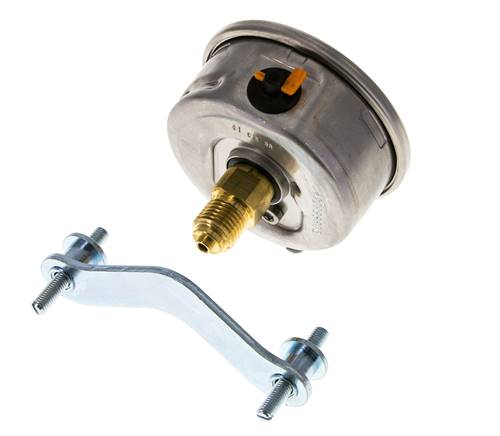 G1/4 Rear Connection Glycerine Pressure Gauge -1 to 3 bar 63mm WIKA