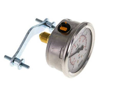G1/4 Rear Connection Glycerine Pressure Gauge -1 to 3 bar 63mm WIKA