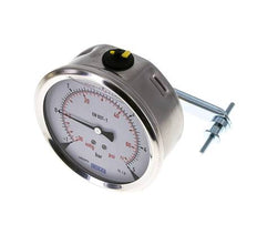 G1/2 Rear Connection Glycerine Pressure Gauge -1 to 5 bar 100mm WIKA