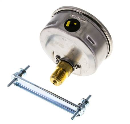 G1/2 Rear Connection Glycerine Pressure Gauge -1 to 5 bar 100mm WIKA