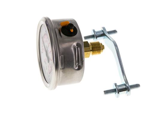 G1/4 Rear Connection Glycerine Pressure Gauge -1 to 5 bar 63mm WIKA
