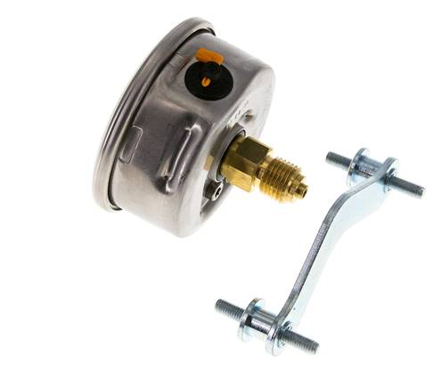 G1/4 Rear Connection Glycerine Pressure Gauge -1 to 5 bar 63mm WIKA