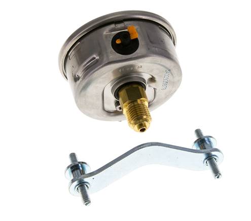 G1/4 Rear Connection Glycerine Pressure Gauge -1 to 5 bar 63mm WIKA