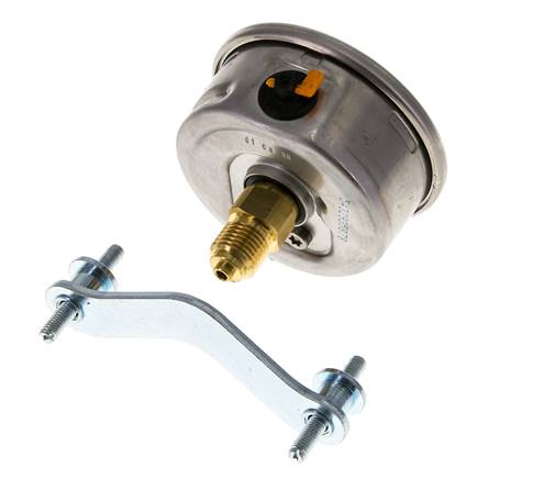 G1/4 Rear Connection Glycerine Pressure Gauge -1 to 5 bar 63mm WIKA
