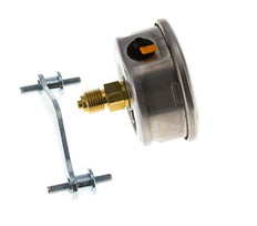 G1/4 Rear Connection Glycerine Pressure Gauge -1 to 5 bar 63mm WIKA
