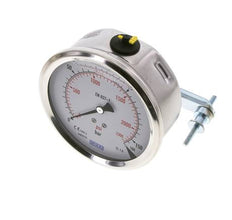G1/2 Rear Connection Glycerine Pressure Gauge 0 to 160 bar 100mm WIKA