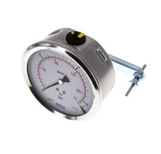 G1/2 Rear Connection Glycerine Pressure Gauge 0 to 16 bar 100mm WIKA