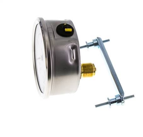 G1/2 Rear Connection Glycerine Pressure Gauge 0 to 16 bar 100mm WIKA