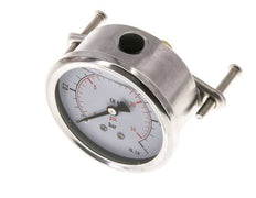 G1/4 Rear Connection Glycerine Pressure Gauge 0 to 1 bar 63mm