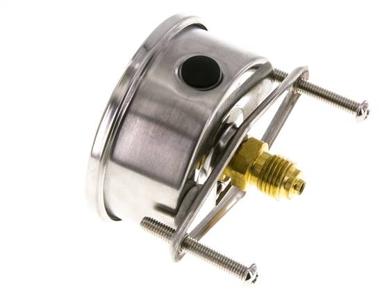 G1/4 Rear Connection Glycerine Pressure Gauge 0 to 1 bar 63mm