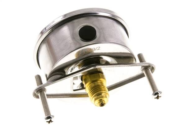 G1/4 Rear Connection Glycerine Pressure Gauge 0 to 1 bar 63mm