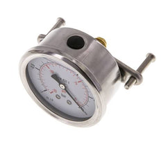 G1/4 Rear Connection Glycerine Pressure Gauge -1 to 0 bar 63mm