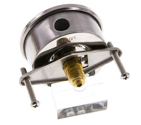 G1/4 Rear Connection Glycerine Pressure Gauge -1 to 0 bar 63mm