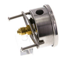 G1/4 Rear Connection Glycerine Pressure Gauge -1 to 0 bar 63mm
