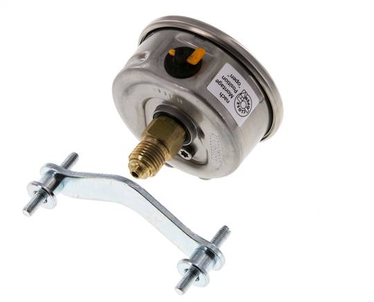 G1/4 Rear Connection Glycerine Pressure Gauge -1 to 0 bar 63mm WIKA