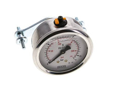 G1/4 Rear Connection Glycerine Pressure Gauge 0 to 16 bar 63mm WIKA