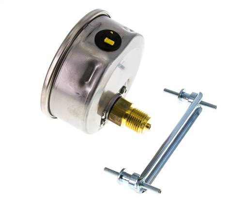 G1/2 Rear Connection Glycerine Pressure Gauge -1 to 9 bar 100mm WIKA