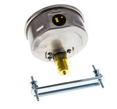 G1/2 Rear Connection Glycerine Pressure Gauge -1 to 9 bar 100mm WIKA