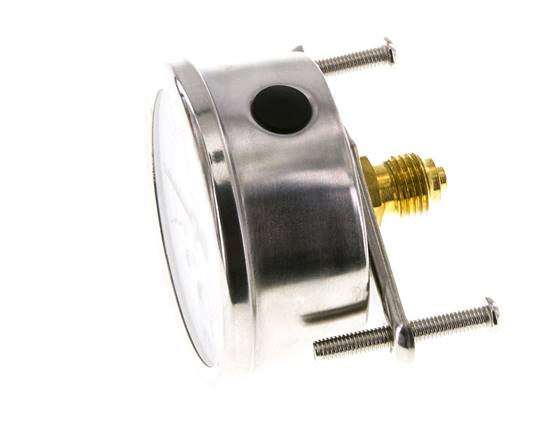 G1/4 Rear Connection Glycerine Pressure Gauge -1 to 9 bar 63mm