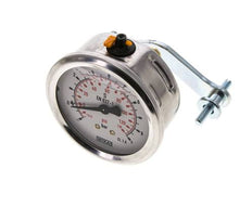 G1/4 Rear Connection Glycerine Pressure Gauge -1 to 9 bar 63mm WIKA