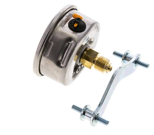 G1/4 Rear Connection Glycerine Pressure Gauge -1 to 9 bar 63mm WIKA