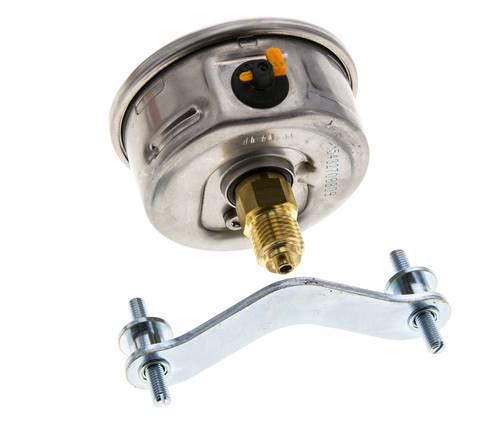 G1/4 Rear Connection Glycerine Pressure Gauge -1 to 9 bar 63mm WIKA