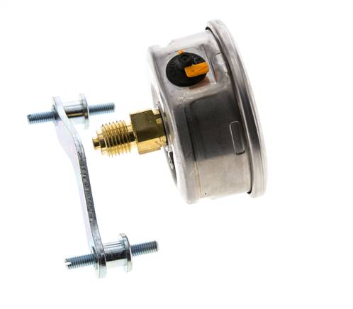G1/4 Rear Connection Glycerine Pressure Gauge -1 to 9 bar 63mm WIKA