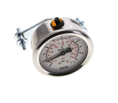 G1/4 Rear Connection Glycerine Pressure Gauge -1 to 9 bar 63mm WIKA