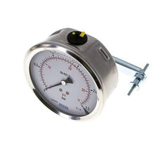 G1/2 Rear Connection Glycerine Pressure Gauge 0 to 2.5 bar 100mm WIKA