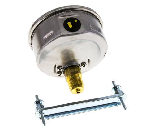 G1/2 Rear Connection Glycerine Pressure Gauge 0 to 2.5 bar 100mm WIKA