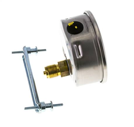 G1/2 Rear Connection Glycerine Pressure Gauge 0 to 2.5 bar 100mm WIKA