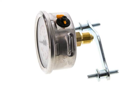 G1/4 Rear Connection Glycerine Pressure Gauge 0 to 2.5 bar 63mm WIKA