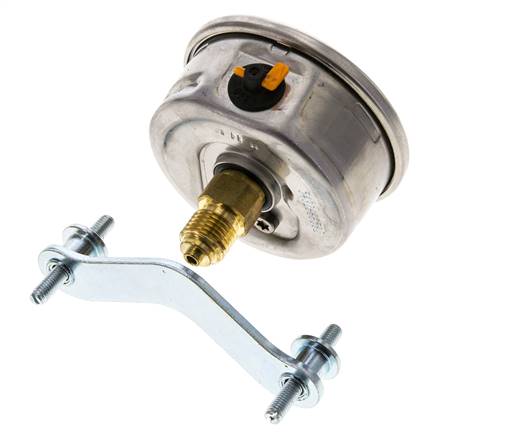 G1/4 Rear Connection Glycerine Pressure Gauge 0 to 2.5 bar 63mm WIKA