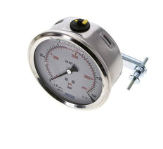 G1/2 Rear Connection Glycerine Pressure Gauge 0 to 250 bar 100mm WIKA