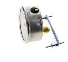 G1/2 Rear Connection Glycerine Pressure Gauge 0 to 250 bar 100mm WIKA