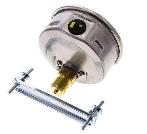 G1/2 Rear Connection Glycerine Pressure Gauge 0 to 250 bar 100mm WIKA